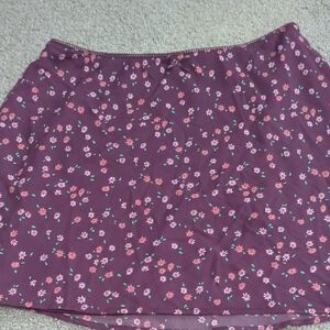Wild Fable Purple Floral Skater Skirt